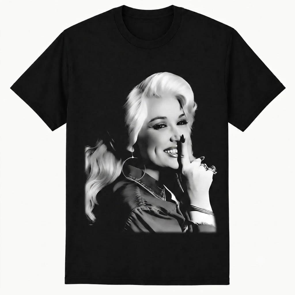 Country Music Graphic Tee Vintage 80s Retro Unisex Black Cotton T-Shirt Reprint