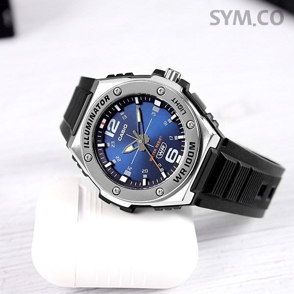 Casio Мужские повседневные аналоговые спортивные водонепроницаемые наручные часы с подсветкой