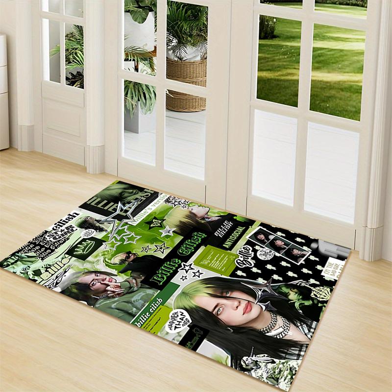 Billie Eilish Collage Carpet Rug Soft Washable Antislip Home Living Room Sofa Mats Personalized Christmas Rug