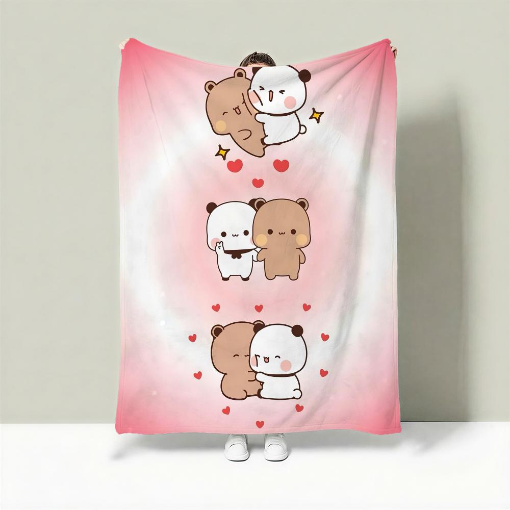 Character B-Bubu & Dudu Throw Lightweight 240g Flannel Blanket Soft Skin-friendly for Summer Cooling