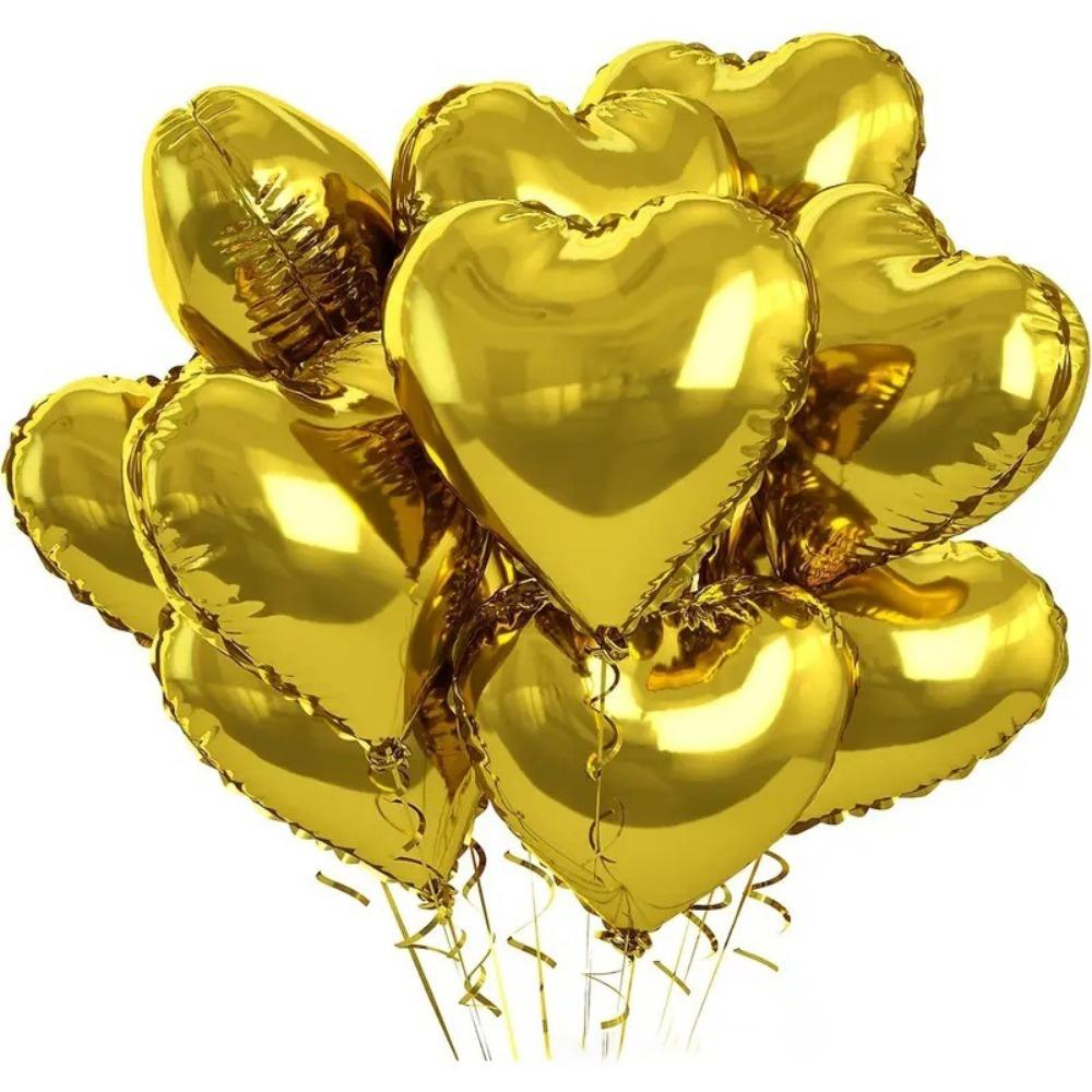 5 Pcs Heart Shape Foil Balloons DIY Air Balls New Wedding Decoration Birthday Party