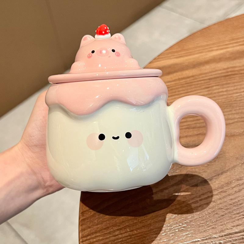 Подарки на день рождения для девочек, милые кружки для молочного пудинга фуфу, парные керамические чашки для питья, сувениры для девушки