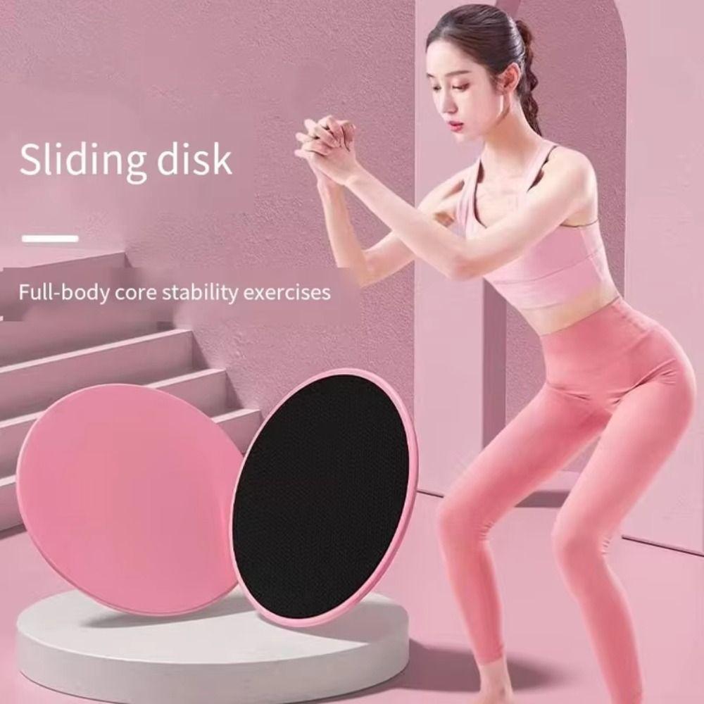 2pcs Solid Color Yoga Sliding Discs Enhanced Abdominal Muscle Core Slider Discs Fitness Training