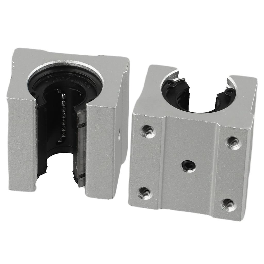 Aluminium Alloy Linear Bearings For SBR16UU Set of 2 16mm Open Design for Smooth Operation in For CNC Machinery and Equipment