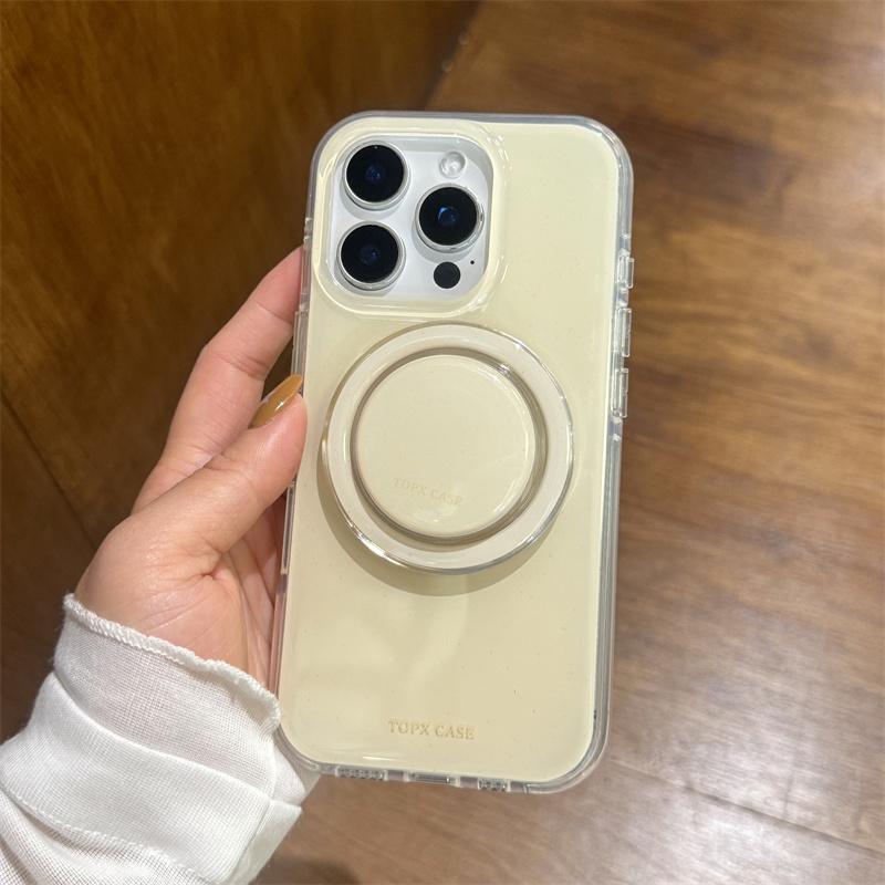 Модный Макарон Милый Цвет Магнитный Чехол для Телефона для iPhone 16 Pro 15 14 17 Pro Max Задняя Крышка с Подставкой Держателем Чехлы для Magsafe