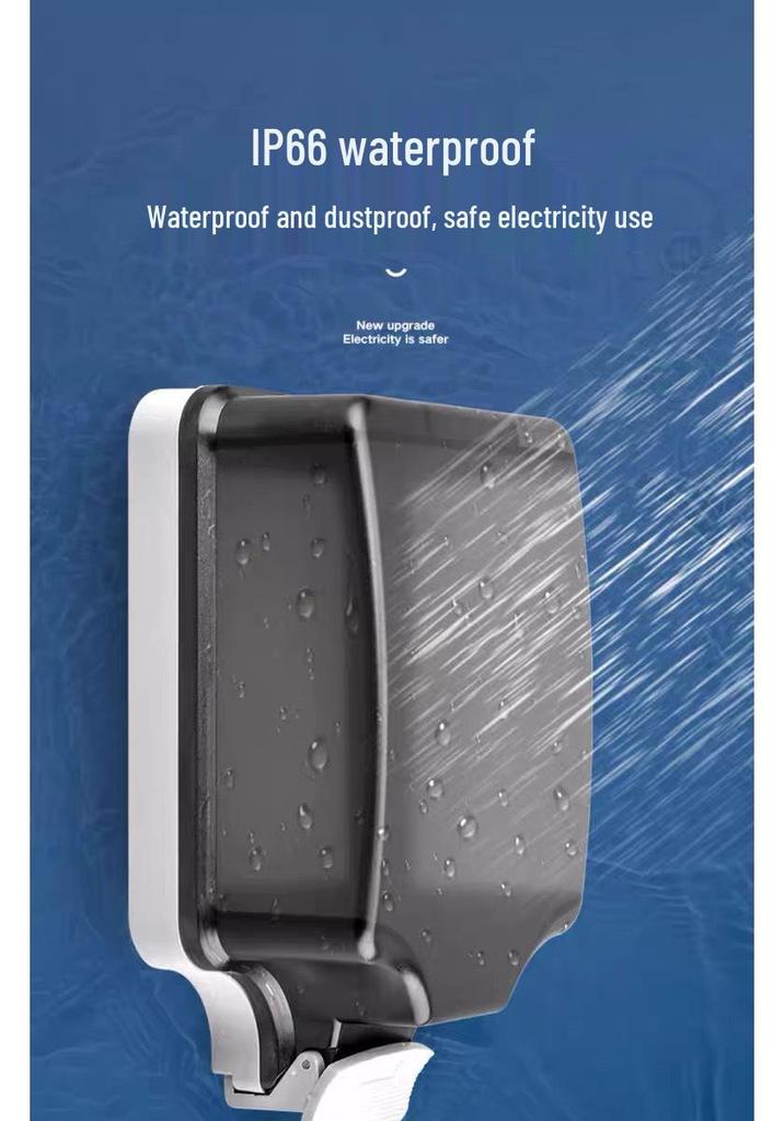 IP66 Waterproof Double-Control Switch with Outdoor Splash-Proof Cover, Wall-Mounted 86 Type Two-Gang/Three-Gang.
