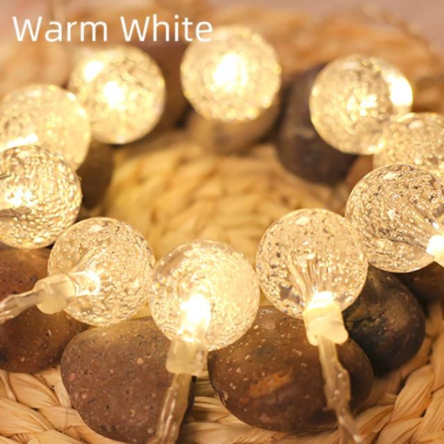 5M 10M 100LEDs LED String Lights Fairy Bubble Ball Lamp Holiday Lighting Garland AAA Battery Indoor For Christmas Wedding Decoration