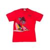 Hanes Single Stitch T-shirt 80s Made In USA Graphic Print Red Mens