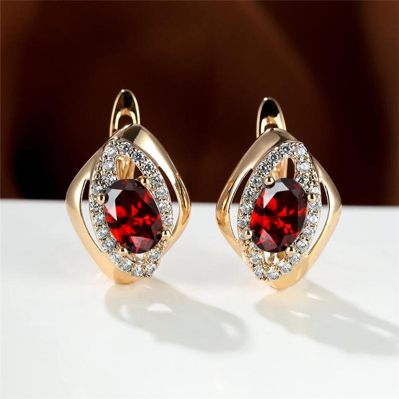 Mystic Oval Cut Rainbow Stone Marquise Design Earrings Horse Eye Love Dangle Earrings Bride Band Engagement Jewelry