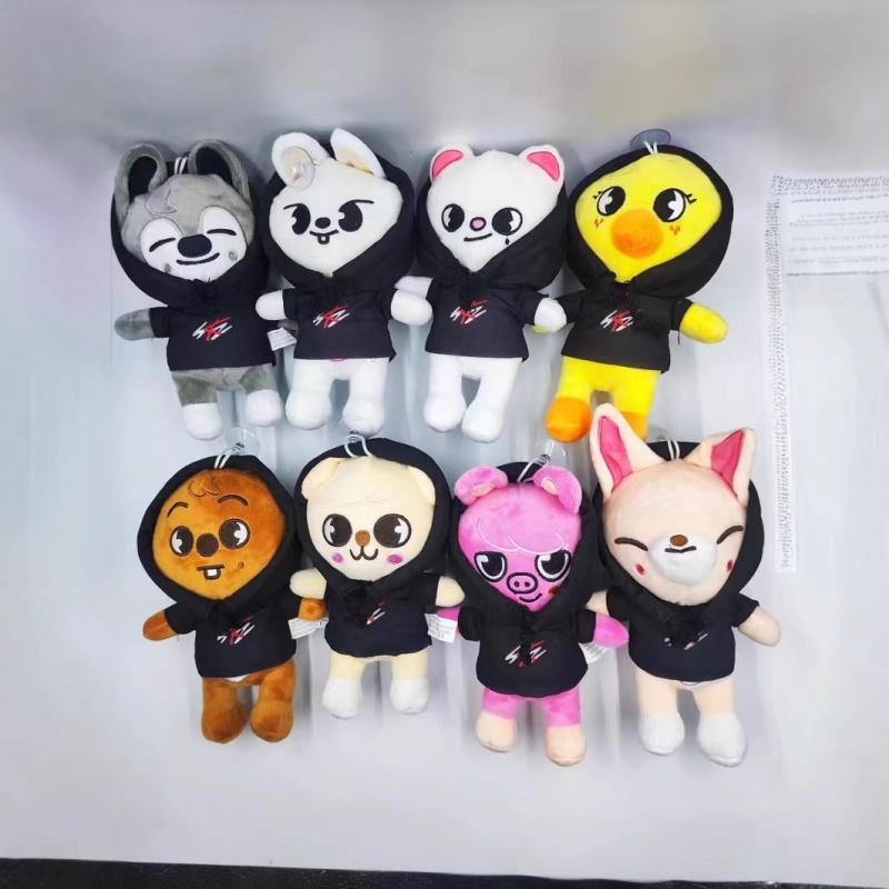 Плюшевые игрушки Skzoo 20 см Плюшевый Волк Чан Stray Kids Мультяшное мягкое животное Плюшевые куклы Милый компаньон для детей взрослых фанатов Подарок