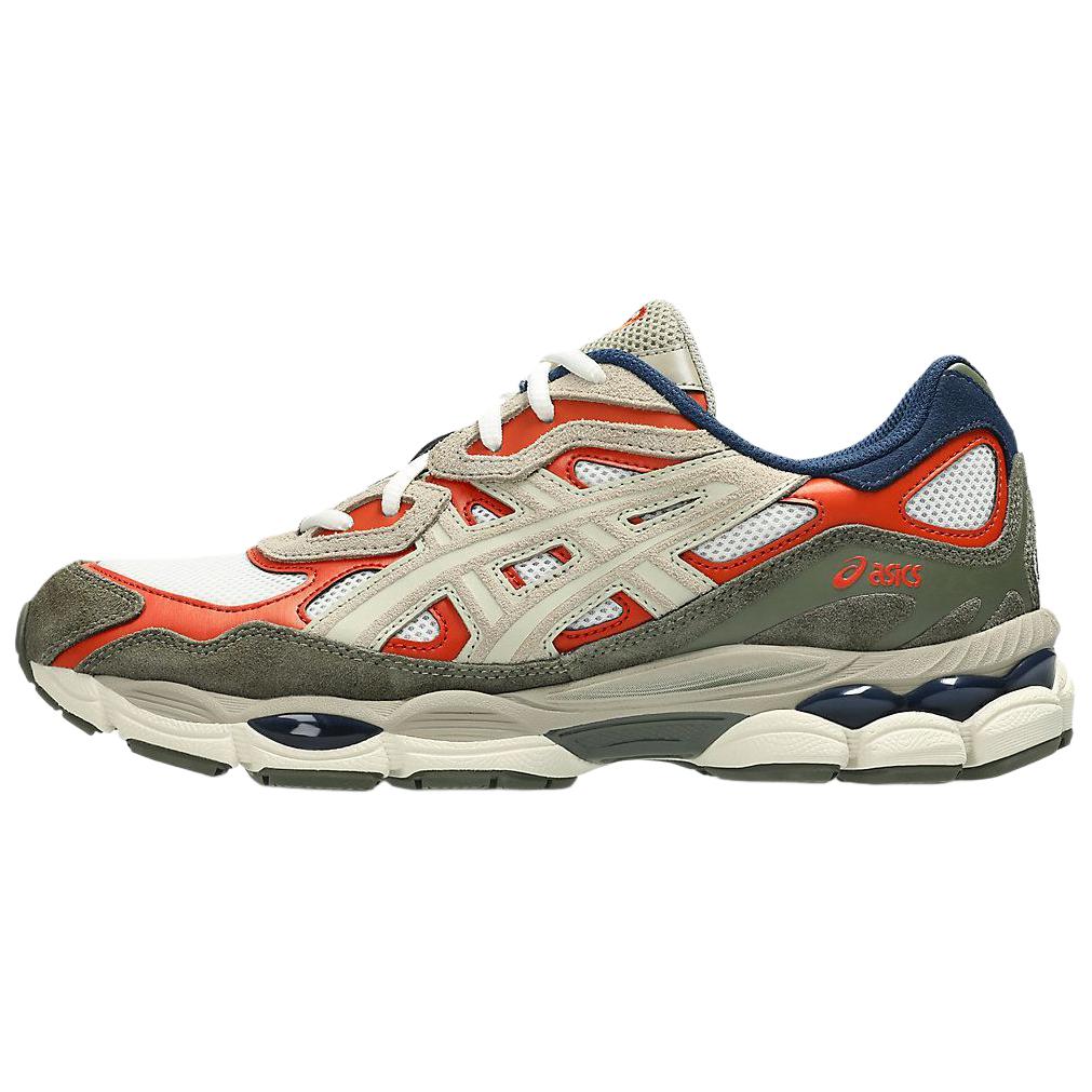 Asics GEL NYC Дышащие Резиновые Тренировочные Беговые Кроссовки Унисекс Зеленый Красный 1203A383-108