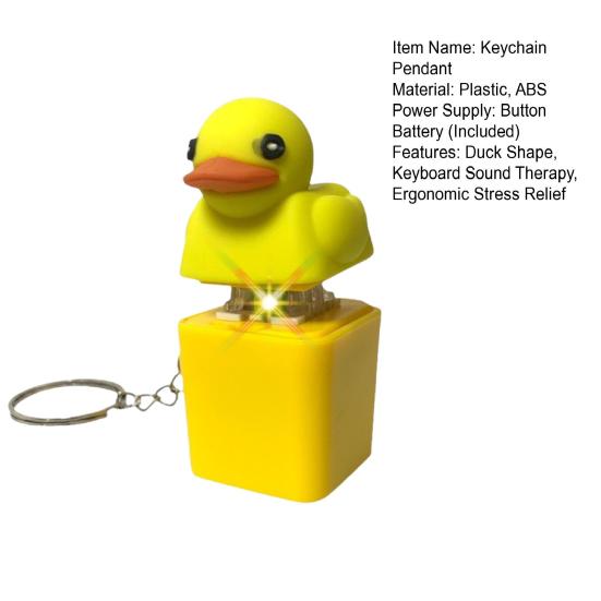 Ducky Caps Брелок-игрушка Fidget Toy Крякающая утка Снятие стресса ABS Пластик Погремушка Уменьшитель Брелок Подвеска