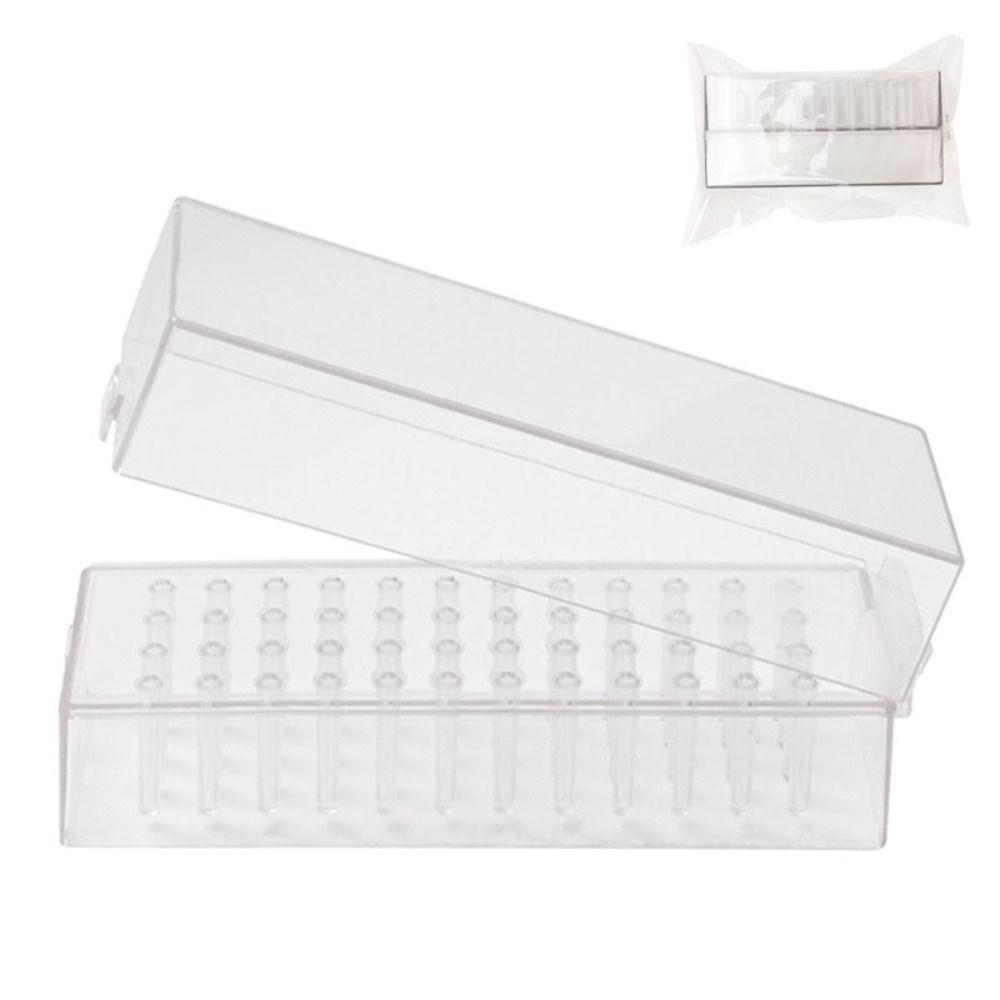 Прозрачный органайзер-подставка для фрез для маникюрного аппарата, 30/48 отверстий