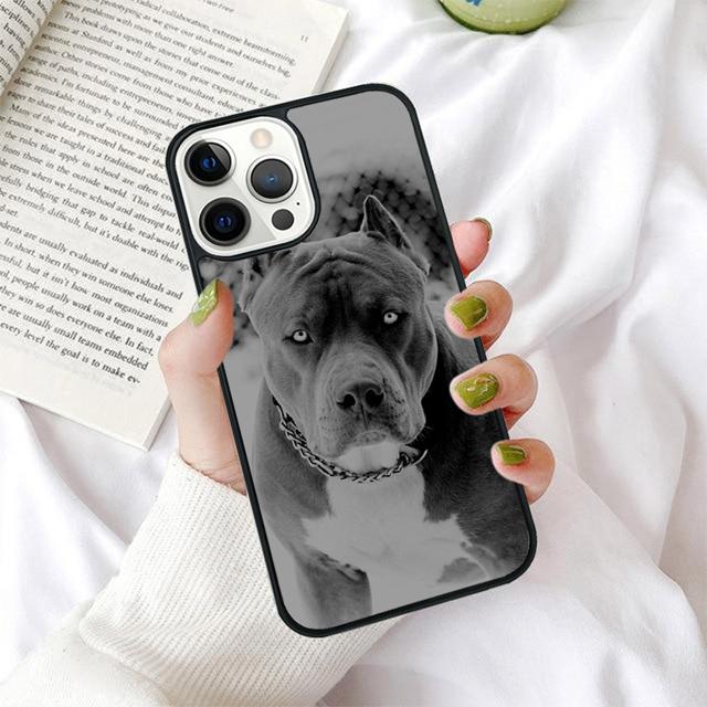 Autumu Pit Bull Lovely Pet Dog Pitbull Phone Case For iPhone 17 Air 16 16e 15 13 14 11 12 Pro Max Max Plus 14 Back Cover
