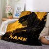 Custom Name Batman Theme Printed Blanket - Perfect for Couch, Bed, Travel & Outdoor Use | Machine Washable, Cozy & Durable.