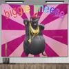 Гобелен с мемом Biggie Cheese Каваи Аниме Крыса Гобелен Настенный Эстетический Декор Комнаты Баннер Украшение Дома Макраме Рождество