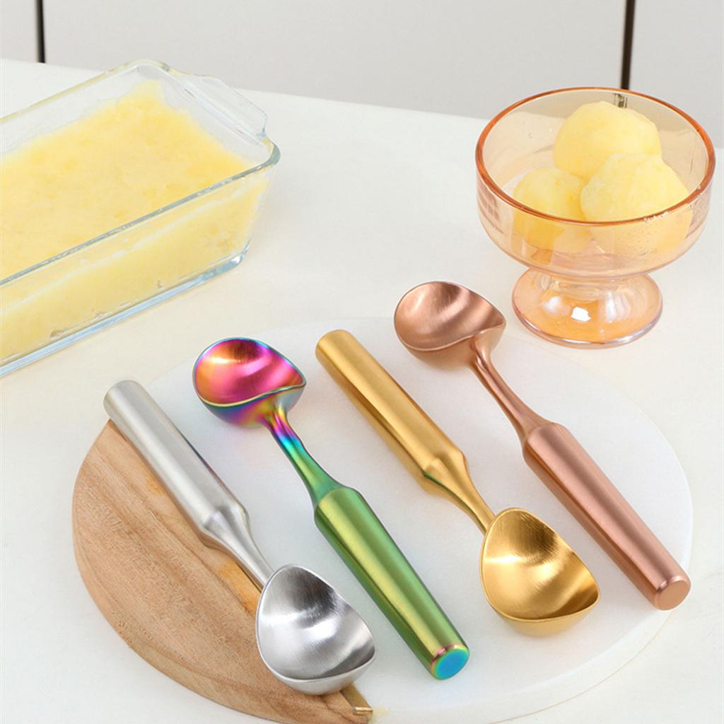 Эргономичный скребок для мороженого из нержавеющей стали, эффективный формирователь шариков мороженого с эргономичным дизайном для легкого зачерпывания