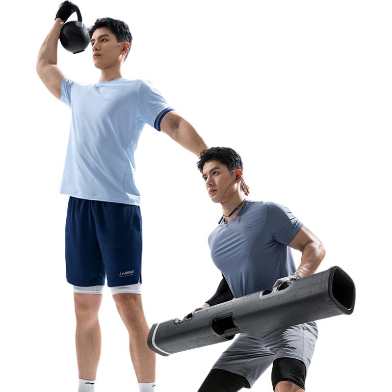 Мужская футболка Li Ning Fitness Series Пыльно-синяя ATSU473-5