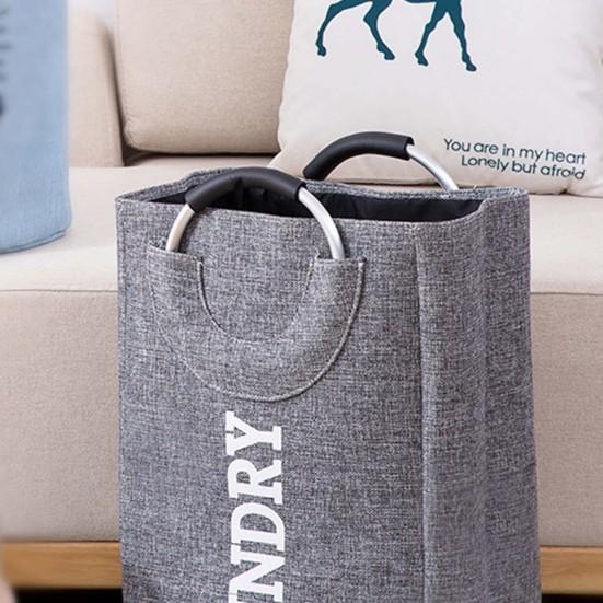 Portable Foldable Home Dirty Clothes Laundry Storage Box Basket with Handles