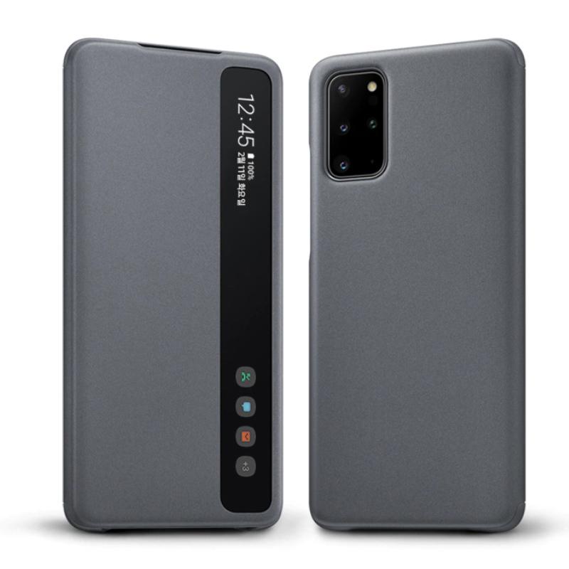 Вертикальное зеркало прозрачный смарт-вид откидной чехол для телефона Samsung Galaxy S20 S20+ S20 Plus