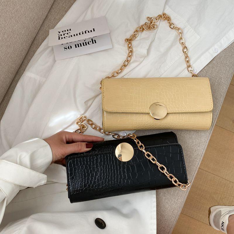 Bag Tide New Female Fashionable Hundred Crocodile Pattern Bag Niche Shoulder Bag Armpit Bag Fashion Simple Commuter Womens Bag
