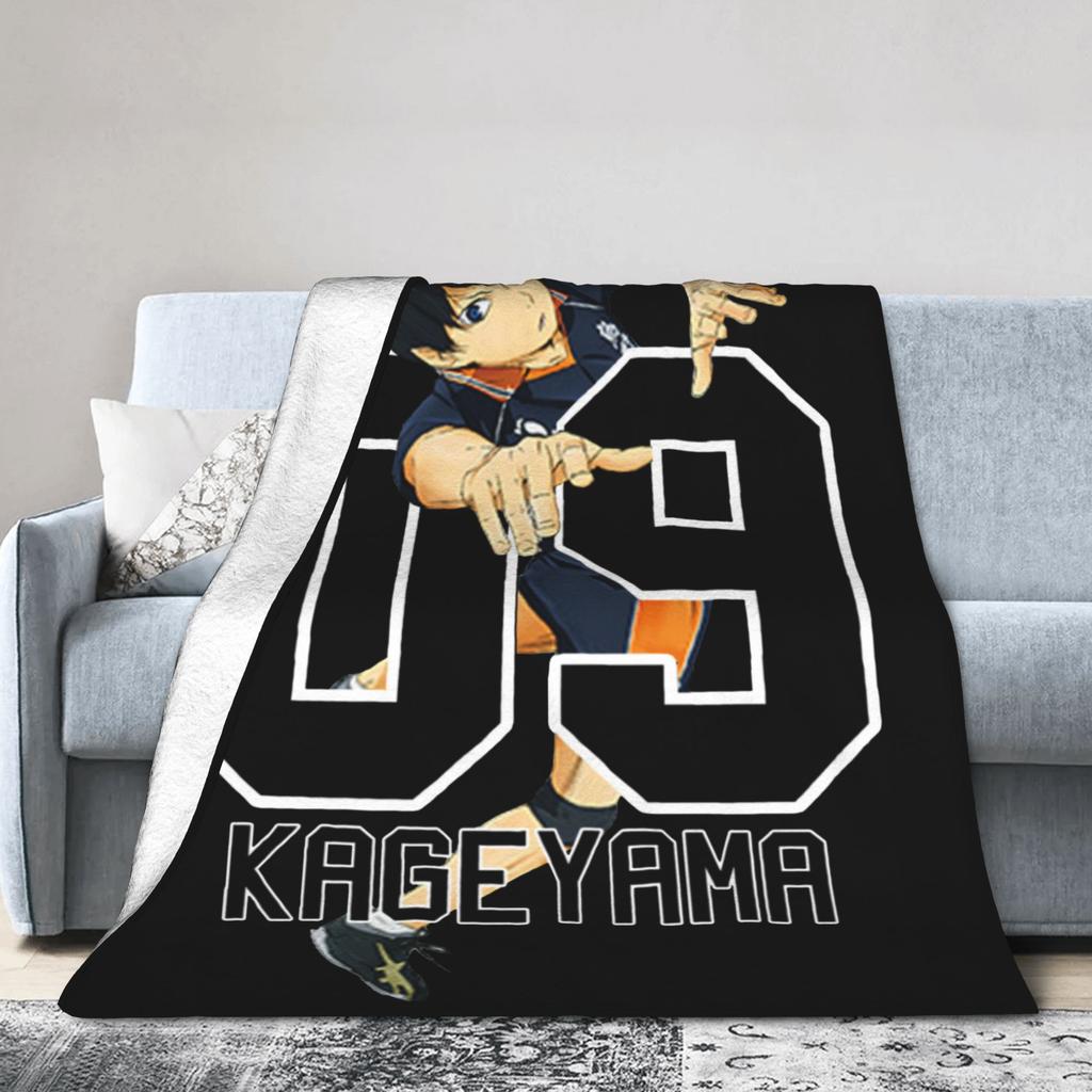 Haikyuu Kageyama 09 Wool Blanket Awesome Throw Blankets for Sofa Bedding Lounge Bedspreads,