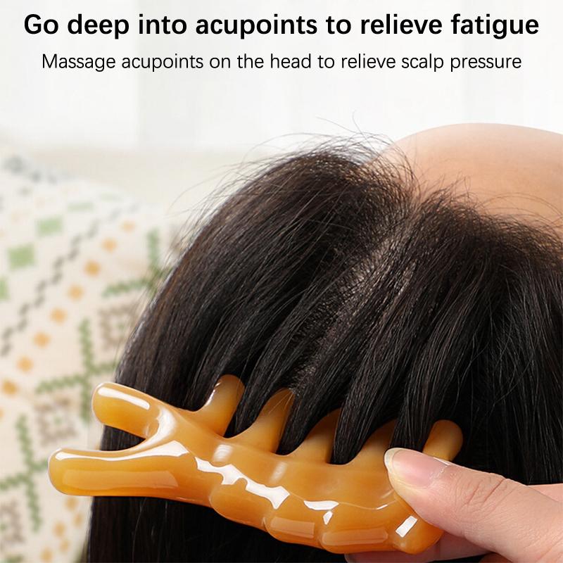 Расческа для волос Scalp Relax Acupoint Massager Портативная массажная расческа с пятью широкими зубьями Акупунктурная терапия Антистатические гладкие волосы