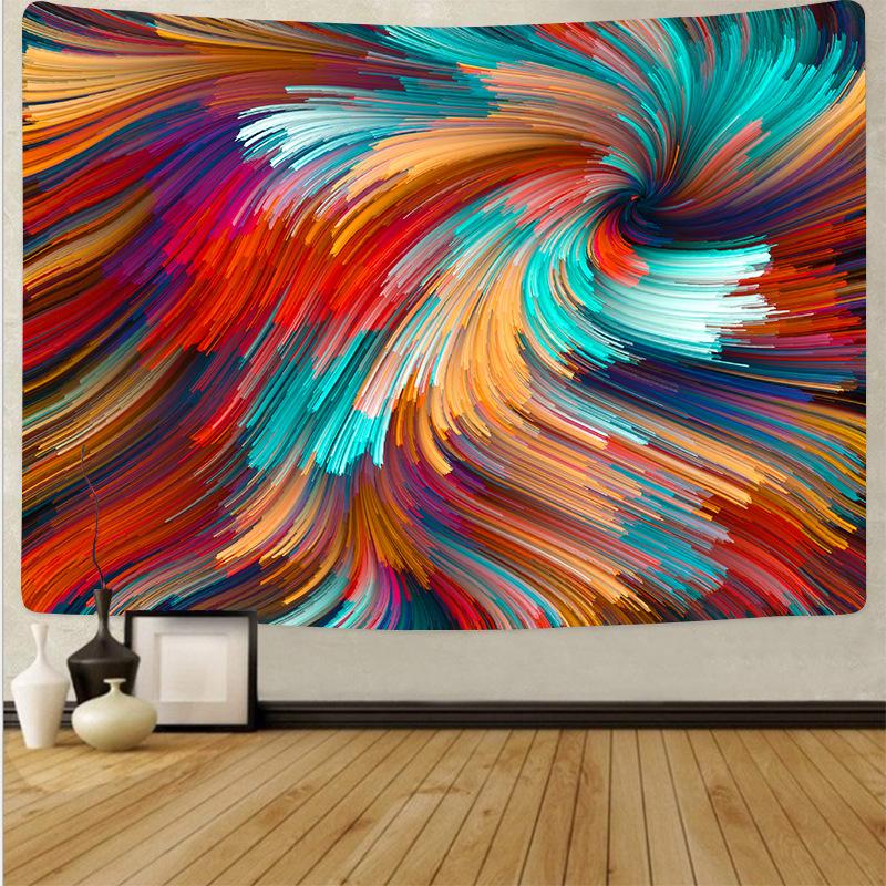 Tapestry Colorful Flow Paint Wall Hanging Mandala Tapestries Modern Art Psychedelic Home Decor Wall Decor
