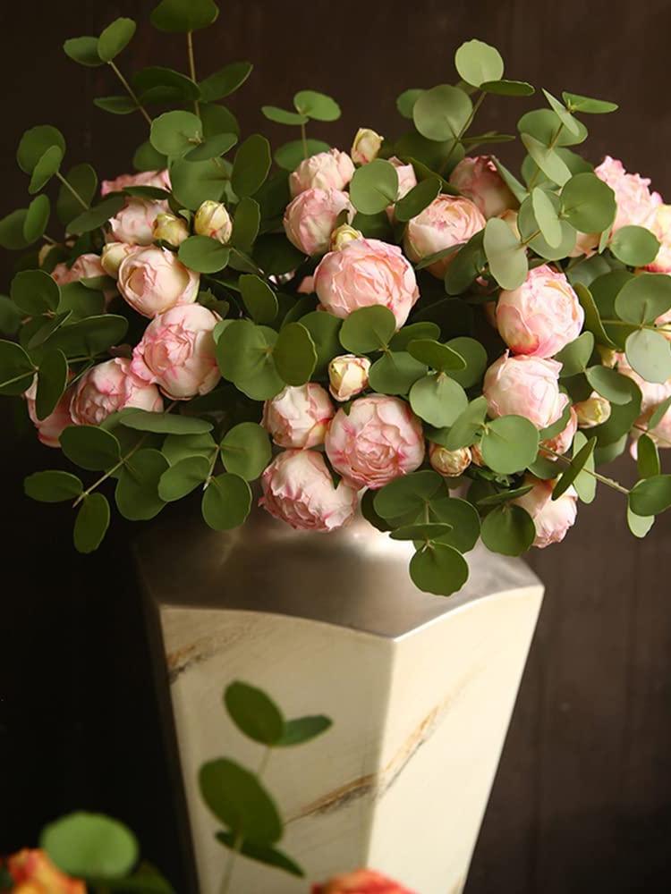 2 букета, винтажные пионы с длинным стеблем, шелковые цветы для свадебного украшения, букет невесты, цветы, поделки, цветочная композиция