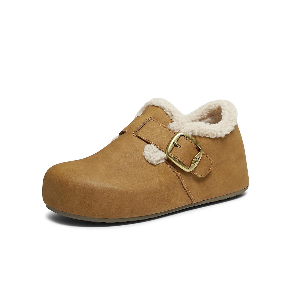 TATA/He She 2025 Winter Shopping Mall Same Style Boken Shoes Women's Shoes Fashion Casual Slippers