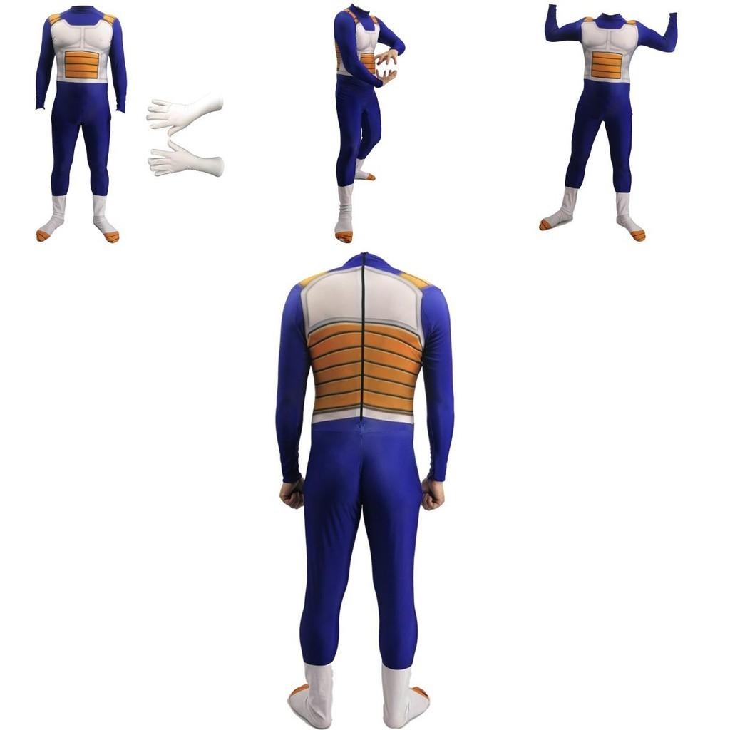 Стильный аниме комбинезон Vegeta Dragon Ball Z для косплея для всех возрастов