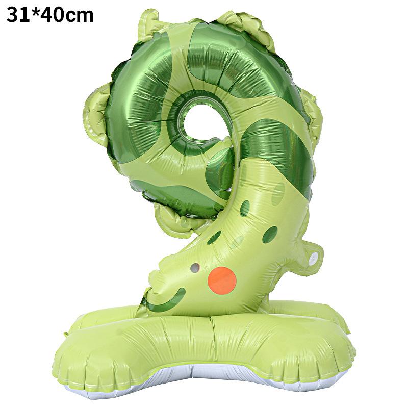 23 Inch Animal Digital Column Aluminum Film Balloon Modeling 0-9 Birthday Scene Decoration