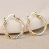 Elegant and classic three-color twisted earrings, minimalist fashion accessories for women, perfect for weddings, parties and birthday celebrations