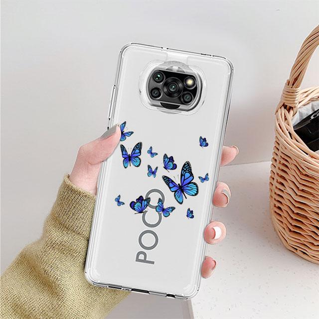 Прозрачный чехол для Xiaomi Mi Poco X3 NFC M3 Pro F3 F1 11 Lite 12 Redmi Note 10 9S 8 7 9, мягкий чехол для телефона с цветами и сердцем