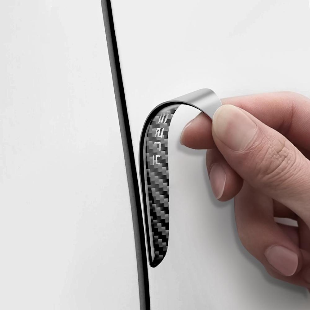 pwknb9 Car Door Anti-collision Strips Edge Guard Scratch Protector Trim Carbon Fiber For Tesla Model Y 3 Auto Valve Core Accessories