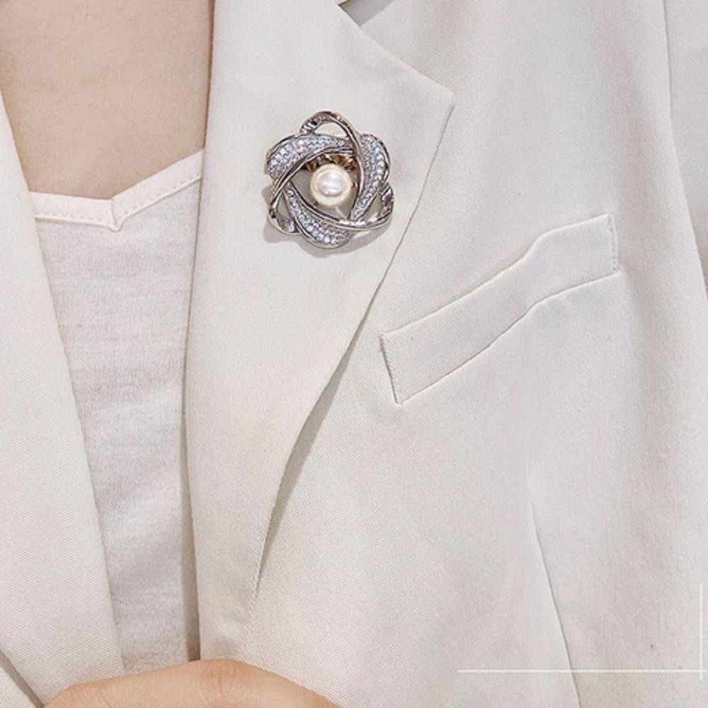 Модная бижутерия Стразы Женская пряжка для шарфа Зажим для шали Броши в корейском стиле Кольцо для шарфа