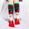 Winter Warm Christmas Toe Socks Cartoon Printed Leg Warmer High Socks Women Boot Sock  Xmas Party