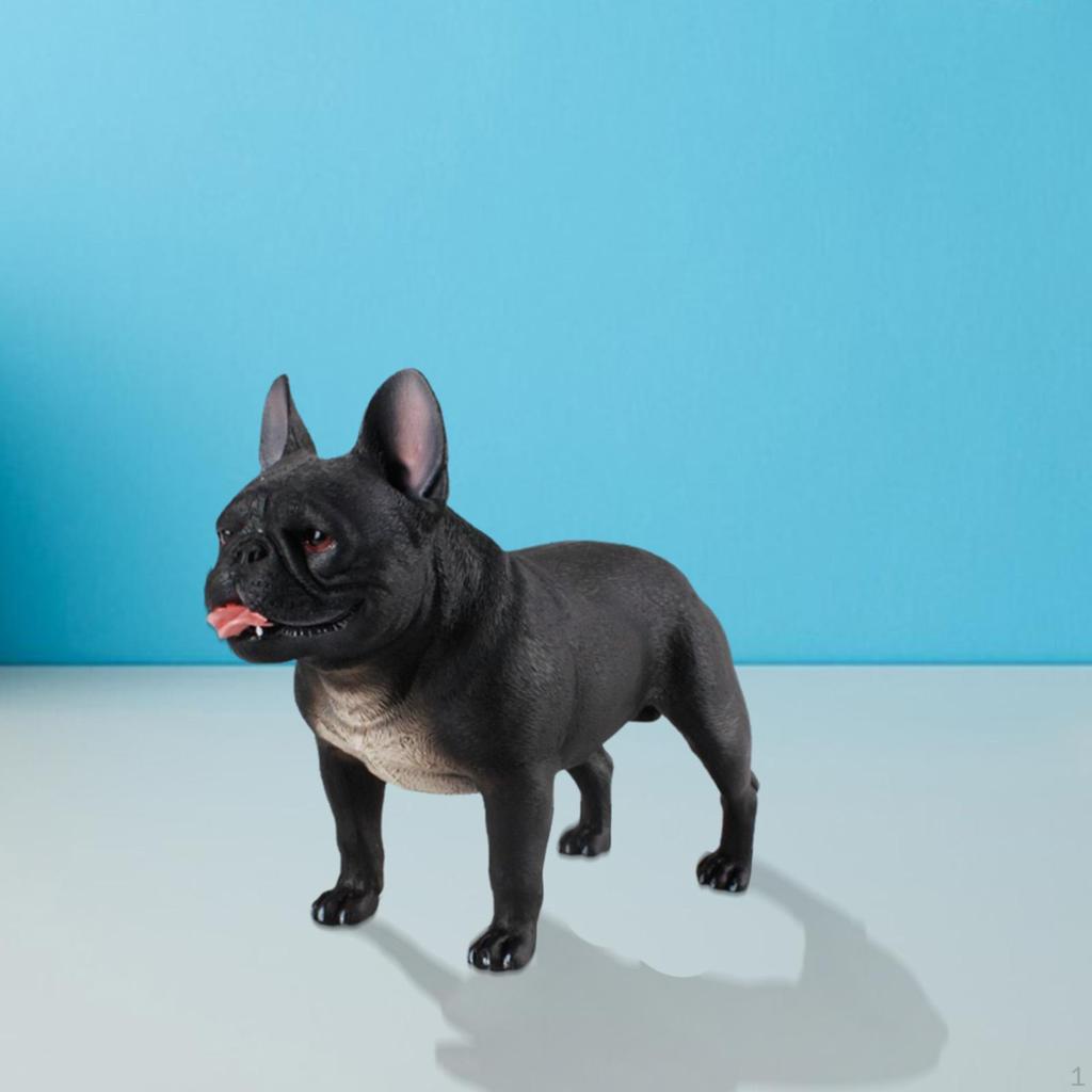 Dog Statue Figurine Lifelike Animal Collectible Desk Figure Puppy Sculpture Simulation Model