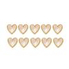 10Pcs Nail Jewelry Vibrant Color Decorative Acrylic Excellent Love Heart Style DIY Art Decoration Supplies