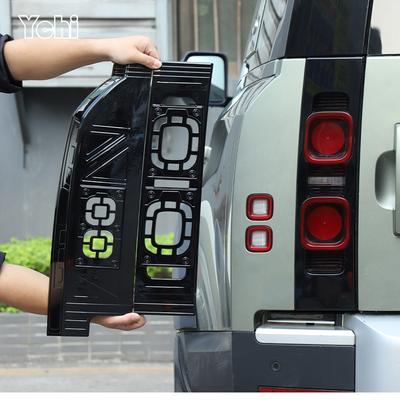 Для Land Rover Defender 90 110 20-25 ABS Глянцевый черный Задний стоп-сигнал Широкий указатель поворота Защитная сетка Чехол Аксессуары