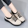 2025 Trend Spring Casual Comfortable Women Shoes Lace Up Fashionable Versatile Flats Elegant  Minimalist Thick Soled Shoes