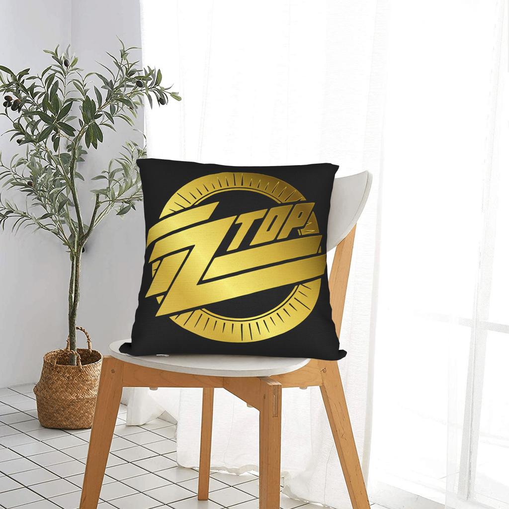 Band Zz Top Pillow Cover Square Cushion Cover Novelty Pillow Case For Couch Sofa Bedroom