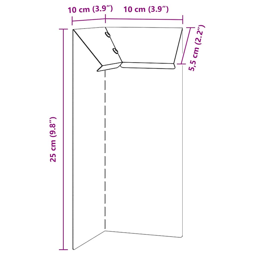 Snail Fence Silver 10 x 10 x 25 cm Galvanized Steel