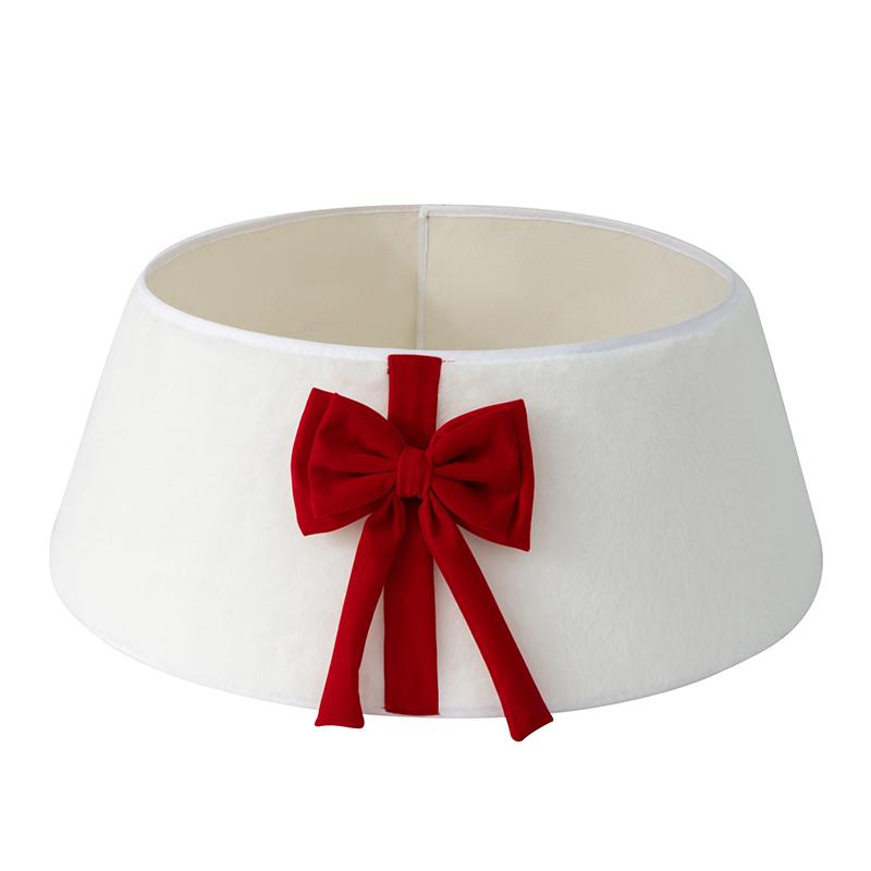 1PC Red Green White For Artificial Trees Tree Stand Base Holiday Plush Cloth Home Decor Bow Christmas Tree Collar Festival