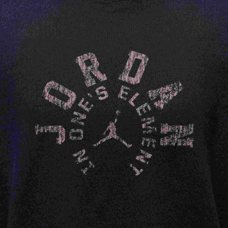 Jordan Спортивная футболка Dongdan Dri-FIT Быстросохнущая Мягкая Удобная с Коротким Рукавом Со спущенным плечом Женские Топы Серо-Черный Средний Оливково-Зеленый HV1273045