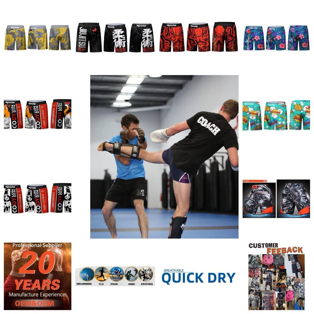 MMA Muay Thai Kickboxing Boxing Shorts Mixed Martial Art UFC Boxer Unisex Men Women Pants Fighting Fitness Gym Training Sport Workout