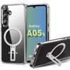 Protective Case - BOOLING - for Samsung Galaxy A05s - Transparent Silicone - Shockproof - Magnetic Holder