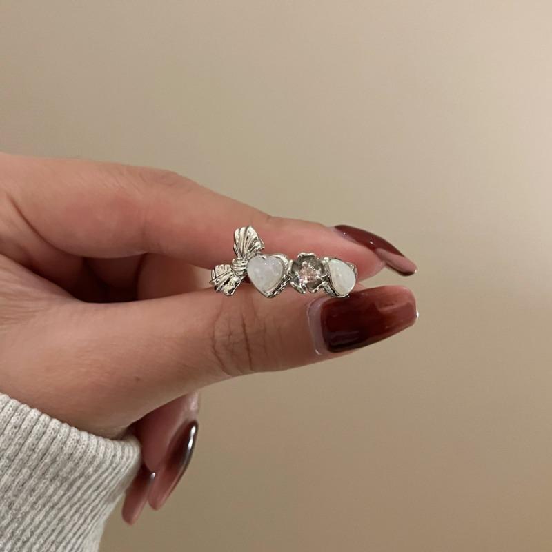 Irregular Opal Ring Trendy Elegant Simple Women Punk Lava Texture Handmade Rings Girls Party Jewelry Gifts Accessories