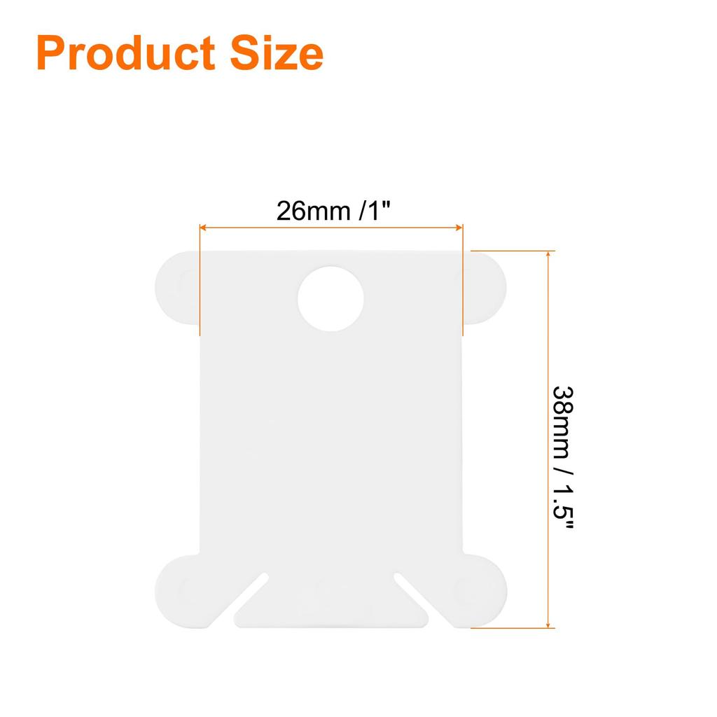 uxcell 360pcs Embroidery Thread Bobbins, Plastic Cross Stitch Thread Organizer Holder Card, Craft DIY Sewing Thread Organizer Tool Storage, White