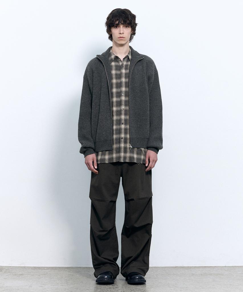 INSILENCE Vintage Print Military Pants Charcoal